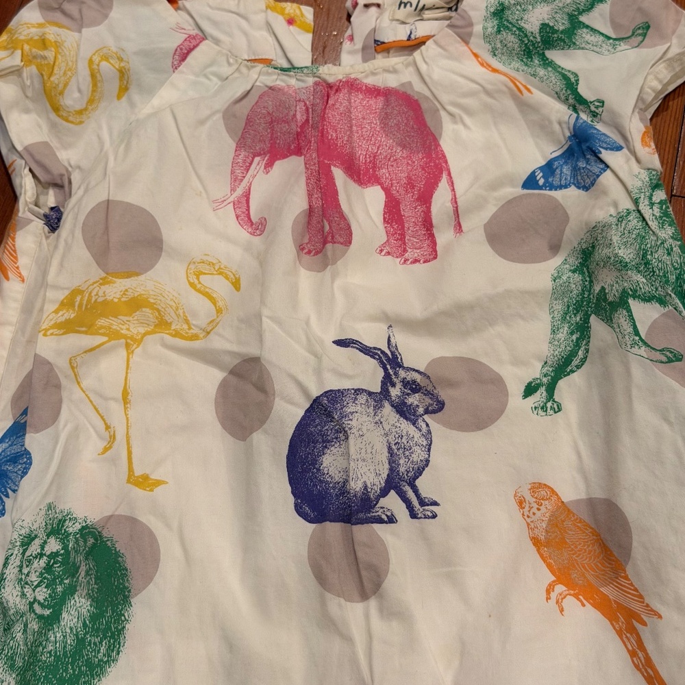 Mini Boden Girls Animal Print Dress Size 2-3Y - Picture 7 of 7
